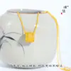 O Mesmo Estilo do Colar Atrai-Riqueza Banhado a Ouro da Loja Puzuo Gold, Nova Corrente para Clavícula com Padrão Trançado Vazado Estilo Chinês, Presente para Namorada