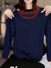 Camiseta de manga larga para mujer con cuello de algodón puro y colores contrastantes, estilo coreano, top moderno y versátil, camiseta básica, nuevo modelo otoño 2026