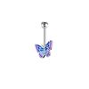 Cross-border e-commerce novo óleo roxo brincos de borboleta olho do diabo orelha de osso macio unha humana piercing jóias brincos