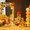 Decoração de cena para o Festival do Meio Outono Ornatos em placa KT para parede de fundo de evento escolar, de shopping, de loja, lanternas, pilares, adereços