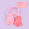 Serie de Conejos con Dibujo Lineal Molde para Galletas 3D Realista Prensa para Galletas Fondant DIY Esencial para Hornear