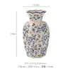 Vaso de Cerâmica Azul e Branco Chinês de Alta Qualidade Retrô para Entrada, Sala de Estar, Arranjo Floral, Ornamentos Decorativos, Hidropônico, Flores Frescas