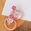 HD6144A02 Scrunchie de cabelo estilo coreano de gatinho de gelatina para crianças, anel de cabelo fofo, acessório de cabelo, elástico de cabelo para meninas