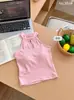 Colete de Viscose Meia-Gola para Mulheres, Novo Estilo de Verão com Bojo, Não Precisa Usar Sutiã, Camada Interna sem Mangas, Top Base Acinturado