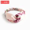 Faixa de cabelo cruzada elástica de cetim europeia e americana para pais e filhos, gerânio, acessórios de cabelo femininos, tiara para meninas, vendas diretas da fábrica