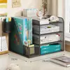 Suporte para Armazenamento de Arquivos, Cesto Organizador Multifuncional para Mesa, Caixa Organizadora de Mesa, Suporte para Livros, Estante de Escritório, Armazenamento de Dados