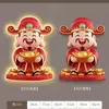 Dios de la Riqueza Pintura Colgante con Luz LED Pintura Decorativa para Vestíbulo Cinco Bendiciones Llegan Pintura de Lámpara de Pared Luminosa para Sala de Estar Comedor