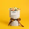Ramos de Flores Tejidas Transfronterizos, Frutas de Hilo, Flores Artificiales, Regalos de San Valentín, Flores Eternas, Souvenirs para el Hogar del Día de San Valentín Chino