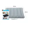 Almohada inflable de PVC con flocado, cómoda para viajes, camping, trenes, aviones, cintura y espalda, de cuero.