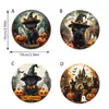 Porta-Copos de Madeira Festival de Halloween Fantasia Decoração de Casa Utensílios de Mesa Porta-Copos de Chá Isolados Base Antiderrapante para Copos Conjunto de Feriado