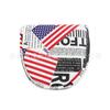Funda protectora para varilla de empuje de golf transfronteriza directa de fábrica, funda protectora para varilla de bola, funda protectora para varilla con bandera estadounidense, funda para deportes al aire libre