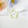 Liga Estrela de Cinco Pontas Macaron Gradiente Fivela de Mola Pingente de Chaveiro Acessórios Pintados DIY Chaveiro Gradiente