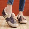 Zapatos de Pescador Estilo Tweed, Zapatos de Algodón para Mujer, Nuevos Slip-On sin Cordones, Zapatos de Tela Casuales y Versátiles de Invierno Old Beijing, Zapatos de Algodón