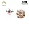 Aleación de Titanio F136 Rosca Externa Base Cónica Zirconia 5A Joyería para Piercing de Labio Piercing de Hélice Auricular Piercing Corporal Accesorios