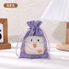 Bolsas de imitación de lino compuestas con cordón en stock, bolsas de lino con cordón para joyería y empaque de regalos, bolsas de almacenamiento de lino al por mayor