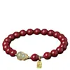 Pulsera de Calabaza de Jade Arena Dorada Púrpura Cinabrio Pulsera del Año del Zodiaco Pulsera para Hombres y Mujeres Regalo de Pareja del Año del Zodiaco Bajo Contenido