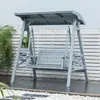 Balanço Pátio Externo Madeira Maciça Cadeira de Balanço Terraço de Villa Quintal Jardim Cadeira Suspensa Adulto Multiusuário Madeira Anti-corrosão Balanço