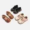 Envío Gratis Zapatos de Cuero de Princesa para Niñas Primavera Otoño 2024 Flores Estilo Chino Zapatos de Baile Zapatos Bordados Zapatos Individuales para Niños Medianos y Grandes