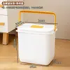 Balde Espessado com Alça e Tampa, Balde Quadrado Extra Grande, Balde de Lavanderia para Dormitório de Estudante, Balde de Banho Doméstico, Balde para Pedicure