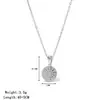 Collar Redondo de Acero de Titanio con Estrella y Circonita Incrustada para Mujer, Diseño Único, Cadena de Clavícula de Lujo Ligero, Versátil y de Gama Alta