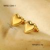Transfronterizo Amazon Explosivo Todo-combinable Acero Inoxidable de Alta Gama Gone Love Textura de Lujo Ligero Aretes de Acero de Titanio Aretes Mujer