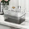 Caja de Almacenamiento de Escritorio Baño Baño Cocina Cosméticos Lápiz Labial Varios Organización Patrón Glaciar Cesta de Almacenamiento Almacenamiento