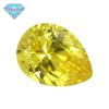 Huagang Pedra Preciosa Amarelo Corindo Forma de Pera 20# Pedra Bruta Face de Pedra Corindo Forma de Gota Topázio Sintético Pedra Principal Inlaid