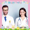 Conejo de Pascua Transfronterizo Hebilla Fácil de Tirar Carrete de Insignia Retráctil Pinza de Cocodrilo Hebilla Fácil de Tirar Regalo para Cuidado Médico