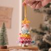 Nuevos Adornos Navideños de Peluche Transfronterizos, Adornos Pequeños para Árbol de Navidad de Hilo Tejido a Crochet, Colgantes para Coche de Decoración Navideña