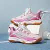Tênis de Badminton Masculino com Fivela Rotativa, Tênis Esportivo Antiderrapante, Tênis de Treino para Corrida para Crianças Maiores, Tênis de Tênis Respirável Atacado