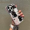 Funda para Teléfono Móvil Gato Lindo Manzana 17Pro Iphone14Proamx Marco Negro Cubierta Protectora Anticaída Venta al por Mayor