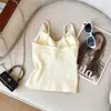 Camisola Pure Desire Beauty sin Espalda con Escote en V para Mujer con Copas, Adecuada para Usar por Dentro o por Fuera, Top Sexy Ajustado sin Mangas para Mujer en Verano