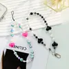 Cadena de Cuentas de Cristal Coloridas Estilo Mismo que Park Caiying Colgante de Correa para Teléfono Móvil Correa de Muñeca Corta Personalizada Versátil Nuevo Estilo para Mujer