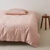 Novo Conjunto de Quatro Peças Premium de Algodão de Fibra Longa com 120 Fios, 100% Algodão, Macio e Confortável, Lençol de Cama Liso Escovado Roupa de Cama