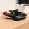 Zapatos Mula de Nuevo Estilo Fairy Mary Jane Verano 2026 con Punta Cerrada y Puntiaguda, Sandalias de Cuña Estilo Francés para Mujer