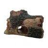 Decoración de Paisaje para Acuario de Peces Mascotas Trepadores Set Barril de Madera Árbol de Madera Restos de Naufragio Agujero de Cubo para Evitar