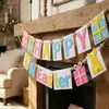 Suministro exclusivo transfronterizo: Banderín de Fieltro Estilo Regalo Letrero Feliz Pascua Guirnalda de Pascua Decoración de Chimenea