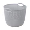 Cesta de almacenamiento de cortina de cuentas de imitación calada estilo japonés, portátil, para dormitorio, cesta de lavandería para juguetes infantiles, material suave, cesta de almacenamiento redonda para baño