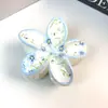 Design de Nicho Transfronteiriço Grampo de Cabelo de Frangipani Impresso em UV Pequeno Fresco e Fofo Grampo de Cabelo de Flor Acessórios de Cabelo para Mulheres Venda por Atacado