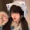 Horquilla con orejas de gato, simulación de orejas de bestia, orejas de zorro, diadema de gato japonesa, linda diadema de peluche, accesorios para el cabello, diadema de juego