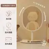 Espejo de maquillaje con luces, adecuado para colocar en una mesa, espejo de tocador con iluminación LED, espejo pequeño, luz de relleno de alta definición, espejo de escritorio para maquillaje