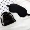 Venta Directa de Fábrica Linda Varios Colores Simple Oscurecimiento Sueño Doble Cara Imitación Seda Máscara de Ojos Bolsillo con Solapa Tela para Pantalones Set de Bolsas