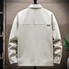 Jaqueta Masculina Primavera e Outono 2023 Novo Estilo Coreano Slim-fit Gola Vertical Jaqueta Top Roupas Juvenis Primavera Roupas Masculinas Bonitas