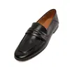 Sapatos Mocassins de Couro de Vaca de Primeira Camada para Mulheres Sapatos Pequenos de Couro Outono Novo Estilo Couro Genuíno Bico Redondo Slip-on Sapatos Baixos para Mulheres Corte Profundo Sapatos Únicos