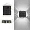 Nueva Lámpara de Pared Luminosa Solar para Exteriores, Jardín, Patio, Decorativa para el Hogar, Lámpara de Pared para Atmósfera Exterior, Iluminación