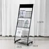 Estante para armazenamento de catálogos e jornais, porta-revistas, estante para livros e jornais, expositor de chão, porta-folhetos e documentos, clipe de expositor de publicidade