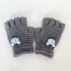 Guantes de Punto Cálidos de Medio Dedo para Niños, Hombres y Mujeres, para Niños de 3 a 10 Años, para Prevenir el Frío y Escribir, Antihielo para Estudiantes de Primaria