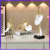 WG6Q Adornos de Niña de Ballet Clásico Lujo Ligero Mueble de TV Aparador de Vino Decoraciones para el Hogar Arte de Danza Alta