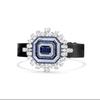 Gaoding Joias Design Colar de Safira Máquina de Deus Pulseira Refinada de Diamante Azul Pulseira com Dois Pingentes para Mulheres