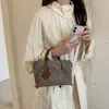Bolso de hombro patchwork con bloques de color, popular bolso cruzado casual versátil estilo japonés para mujer, bolsa de mano ligera otoño 2026